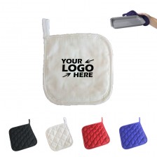 Quilted Cotton Canvas Pocket Pot Holder